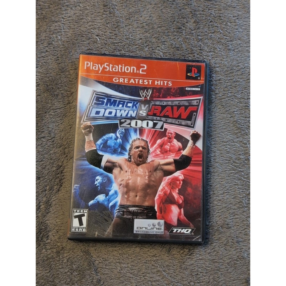 WWE SmackDown vs Raw 2007 PS2 Sony PlayStation 2 Greatest Hits CIB Wrestling